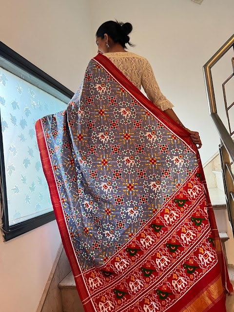 nari kunj double ikat patan patola saree