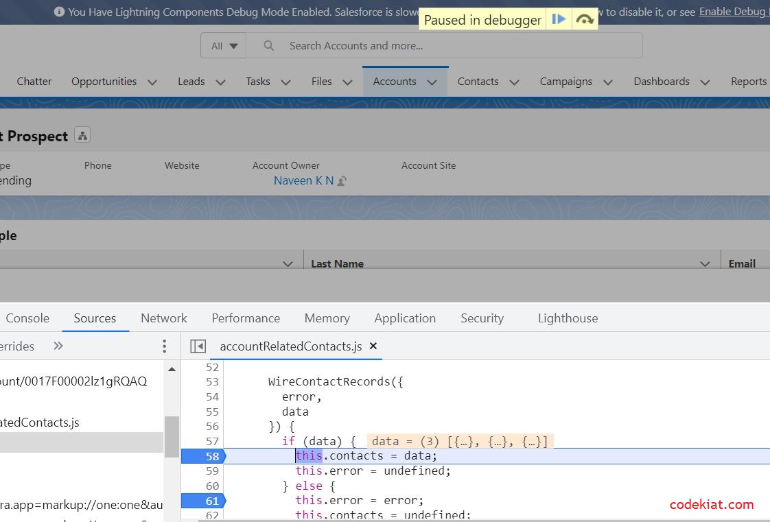 Dev tools javascript debugging