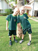 August is wearing a school uniform for the first time! Such a big boy!