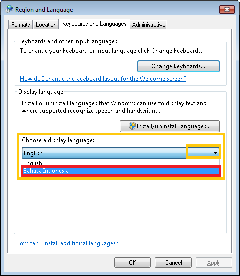 Cara Megubah Bahasa di Komputer / Laptop