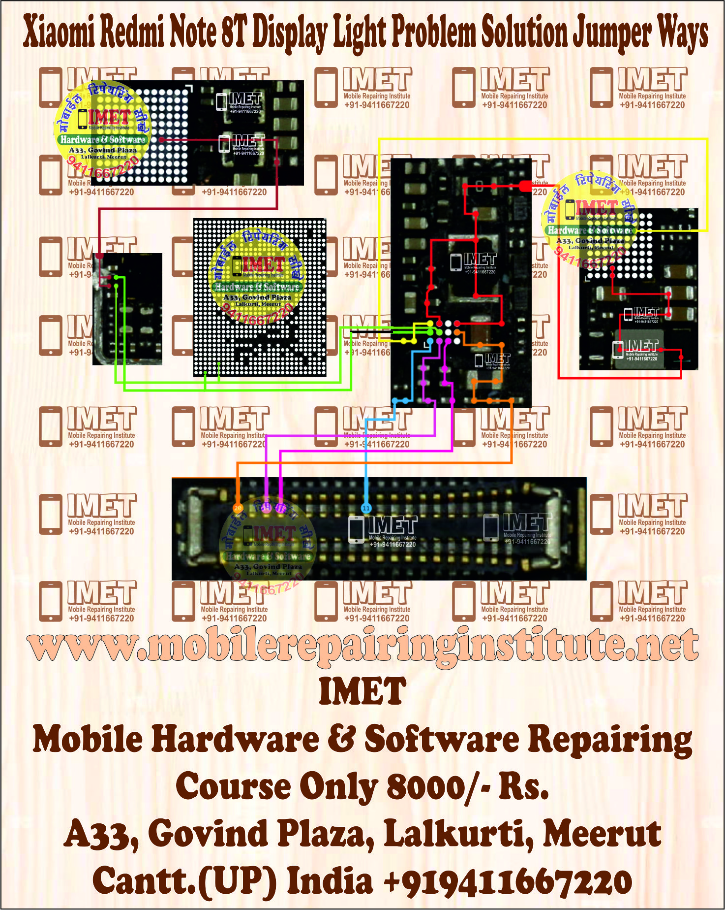 Xiaomi Redmi Note 8T Display Light Problem Solution Jumper Ways