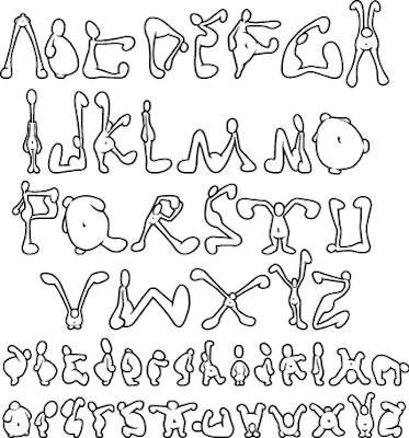 graffiti alphabet block style. letter blocks tattoo. graffiti alphabet block style.
