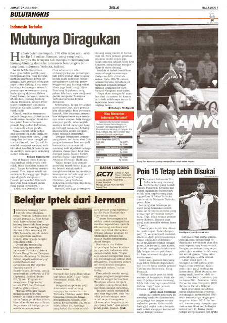 BADMINTON INDONESIA OPEN 2001