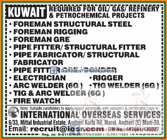 Oil & gas job vacancies for Kuwait