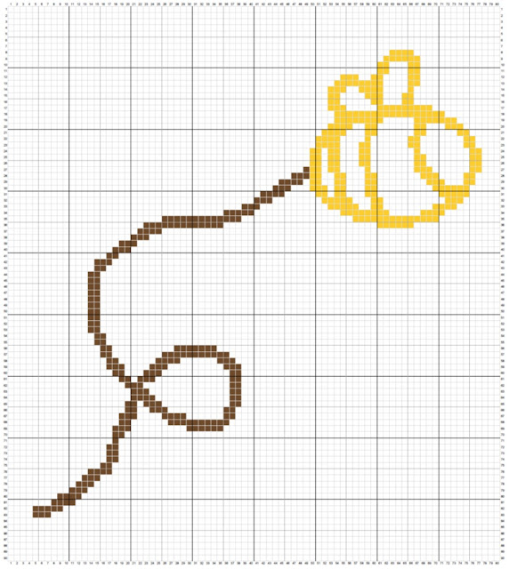 Bumblebee Outline - free cross stitch pattern