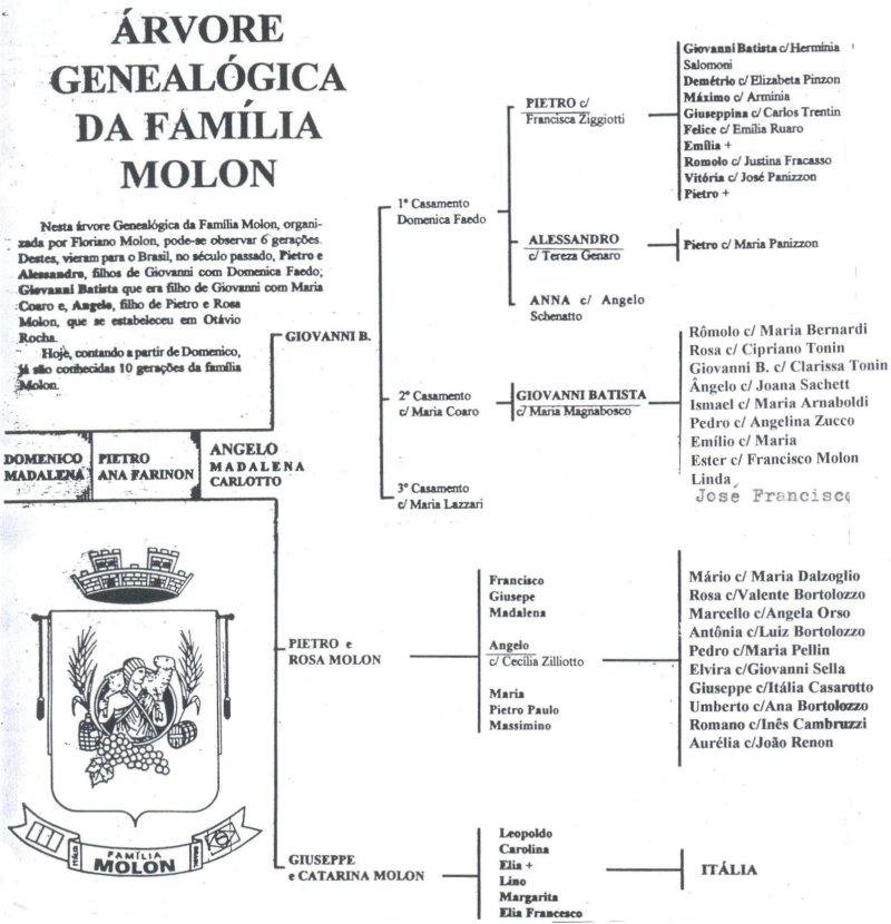 Arvore Genealogico Familia MOLON - BRAZIL