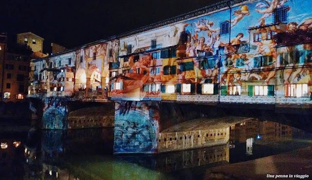 Ponte Vecchio illuminato Firenze Light Festival 