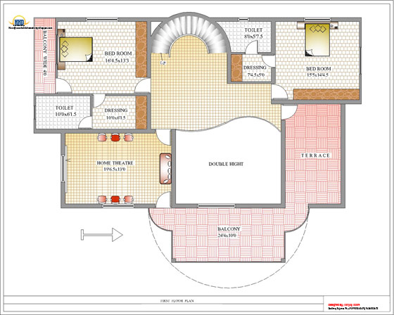 Duplex House First Floor Plan - 392 Sq M (4217 Sq. Ft.) - February 2016