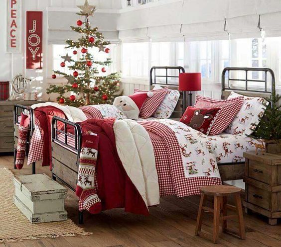 5 +1  ιδέες για Χριστουγεννιάτικη κρεβατοκάμαρα