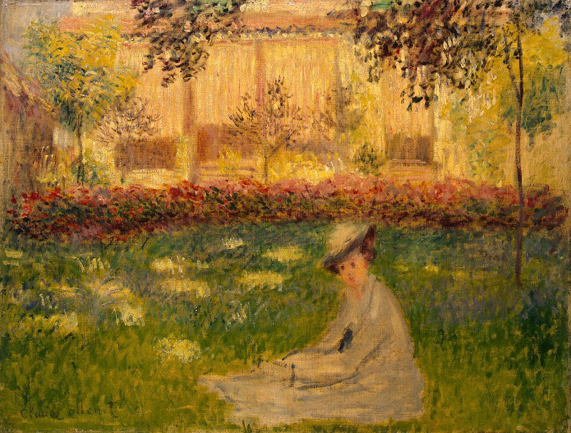 Woman in a Garden by Claude Monet - Genre Painting from Hermitage Museum