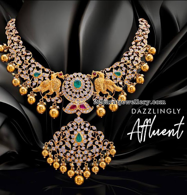 Diamond Peacock Sets by Pushkara Jewellers