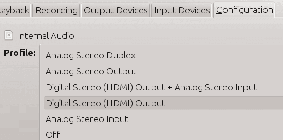 hdmi pavucontrol Cara Setup HDMI Digital Playback di Linux