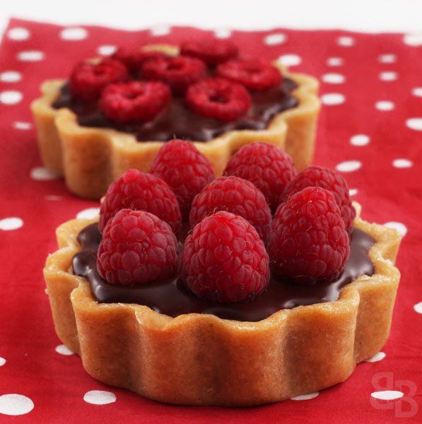 Mini chocolate Raspberry Tarts by Pierre Herme