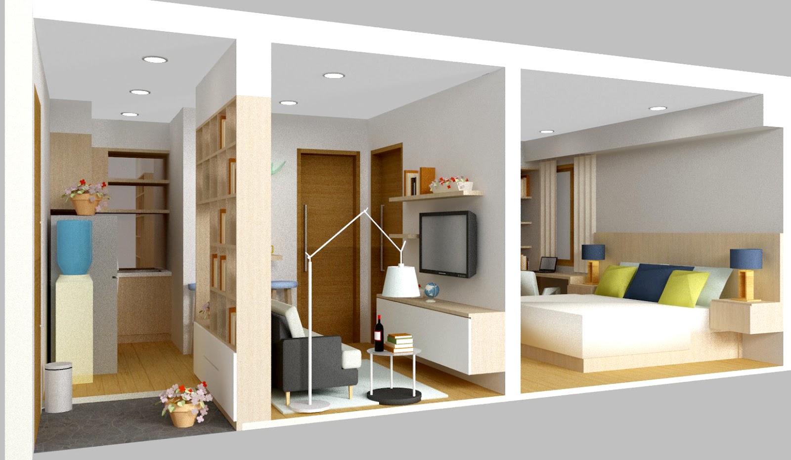mungil interior Jasa Desain  & Interior Furniture Custom apartment    WeDesignStudio  Kontraktor