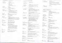 Detailed listing of events from the "Alcohol At Dartmouth" pamphlet.