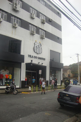 Frente do estádio da Vila Belmiro