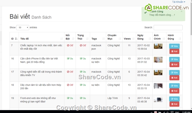 CHIA SẺ SOURCE CODE WEBSITE TIN TỨC CÔNG NGHỆ LARAVEL - BÀI TẬP LỚN