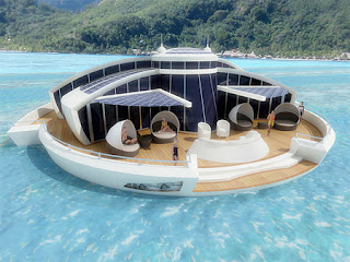 Solar powered floating resort