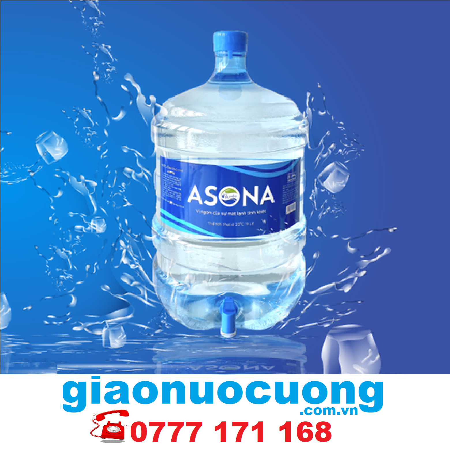 nước uống giá rẻ asona bình 20 lít asona 20l