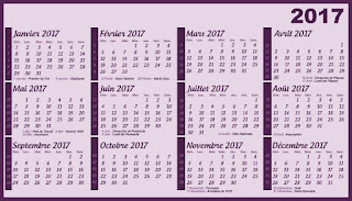 Calendrier 2017 gratuit