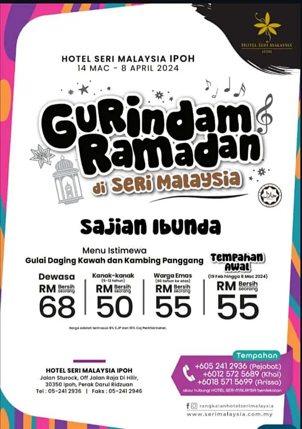 Poster Buffet Ramadhan 2024 di Hotel Seri Malaysia Ipoh