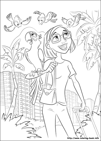 Desenhos para colorir filme Rio