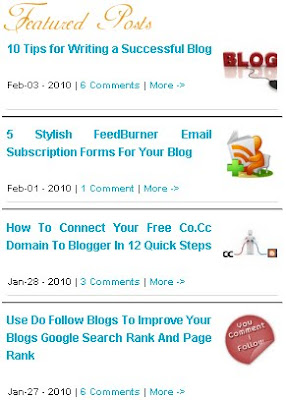 Featured Posts With Thumbnails