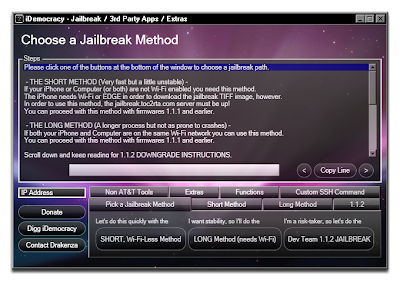 Screenshot of jailbreaking in iDemocracy