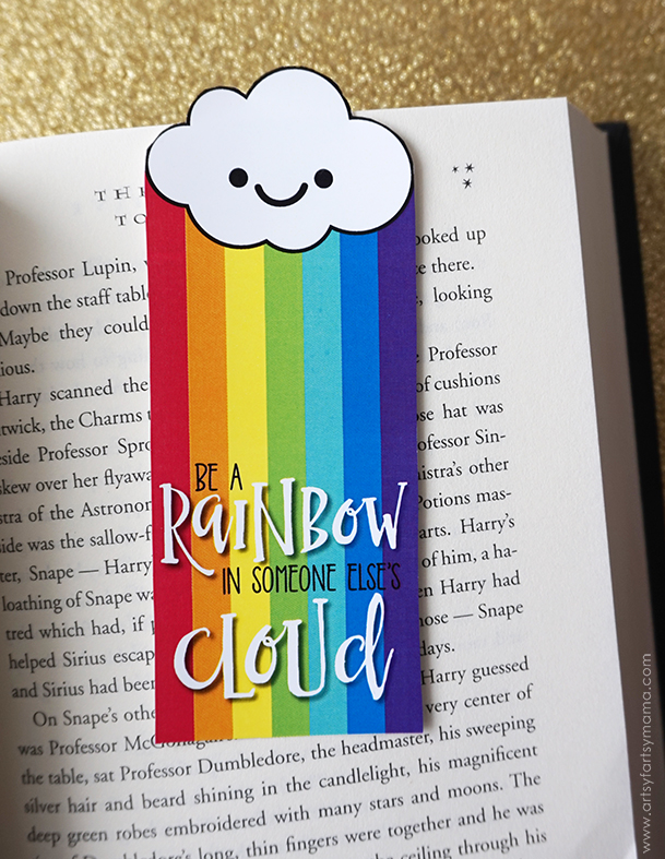 free printable rainbow bookmarks artsy fartsy mama