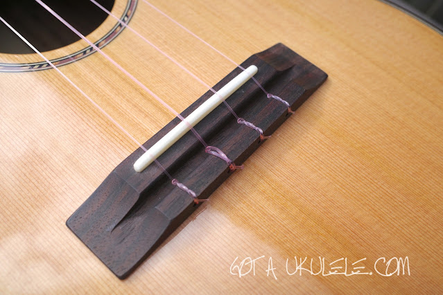 Pono Master Series AT C MS Tenor Ukulele bridge