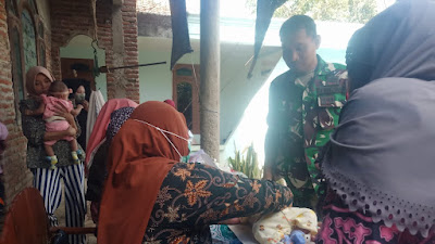   41 Balita Manfaatkan Fasilitas Pelayanan Posyandu, Ini Himbauan Babinsa Desa Tasikrejo 