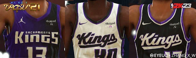 NBA 2K23 Sacramento Kings 2024 Jerseys