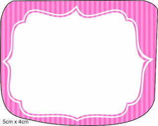 Pink Stripes Free Printable Labels.