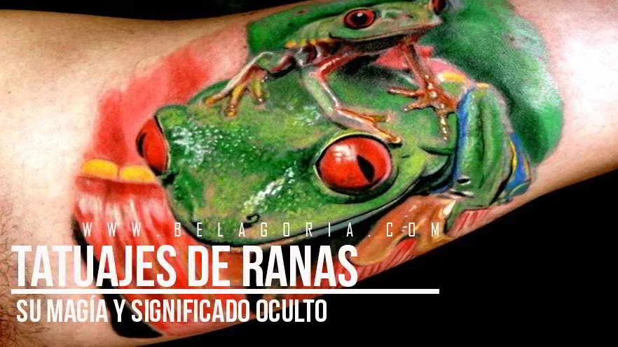 Tatuaje de Rana en el brazo