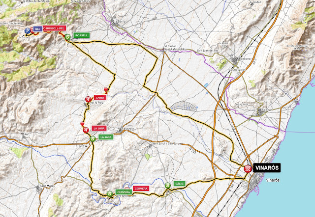 mapa etapa vinaròs-bel