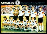 SELECCIÓN DE ALEMANIA - Temporada 1991-92 - Kohler, Illgner, Effenberg, Buchwald, Helmer y Reuter; Riedle, Klinsmann, Hassler, Brehme y Sammer - DINAMARCA 2 (Jensen y Vilfort) ALEMANIA 0 - 26/06/1992 - Eurocopa de 1992, final - Götteborg, Suecia, estadio Ullevi - DINAMARCA, cuyos jugadores se encontraban de vacaciones y que fue invitada a última hora por la exclusiónde Yugoslavia, dio la gran sorpresa y ganó su 1ª Eurocopa de Naciones