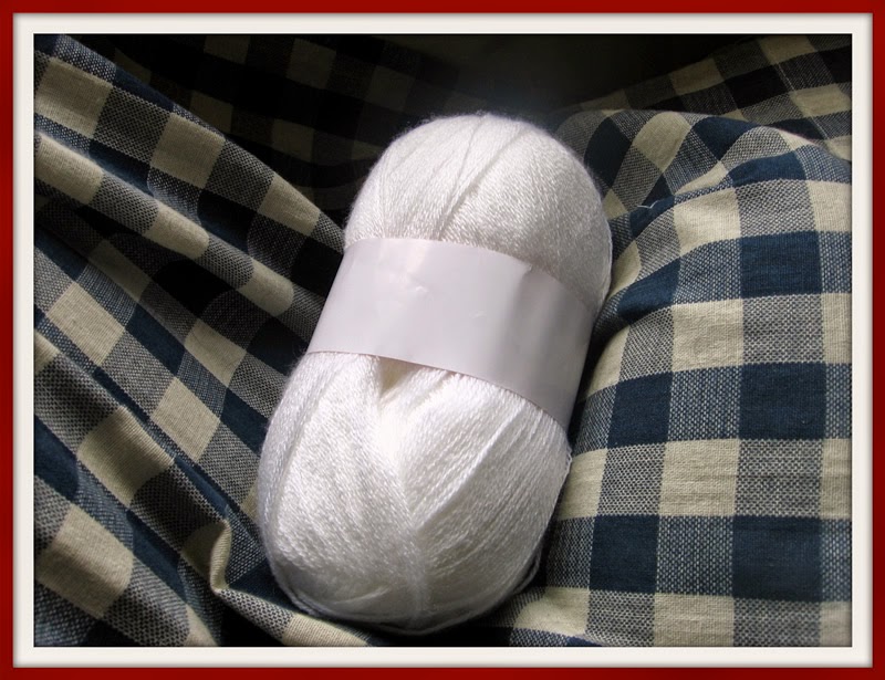 white acrylic yarn
