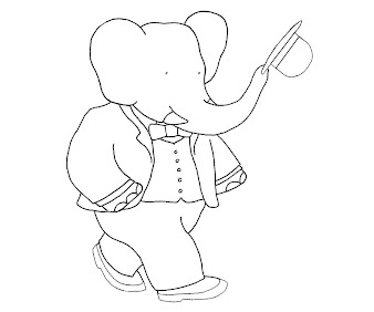 #5 Babar Coloring Page