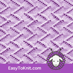 Eyelet Lace 62: Zig Zag | Easy to knit #knittingetitches #eyeletlace