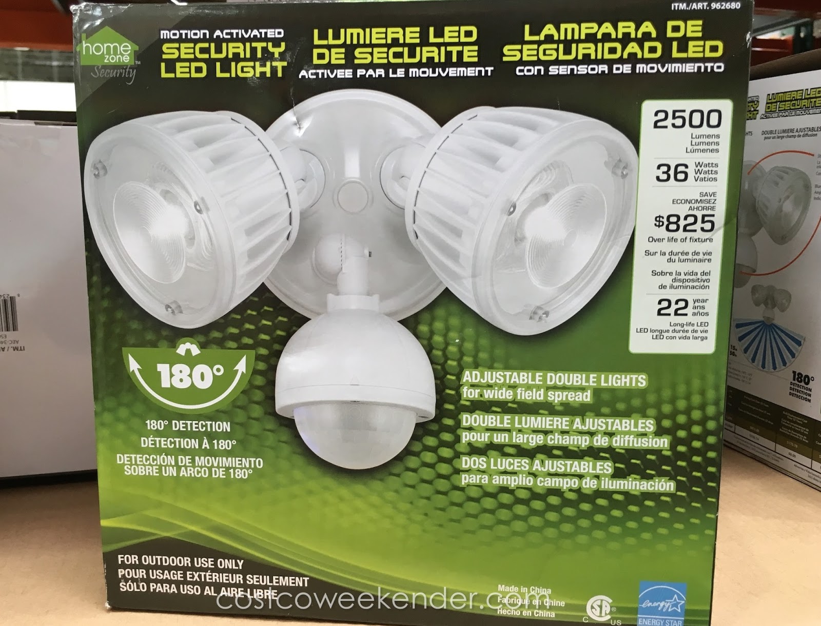 Home Zone Security LED Motion Light  Light the night while at the 