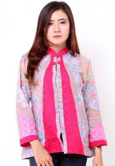 10 Model Baju Batik Wanita Lengan Panjang Terbaru 2019