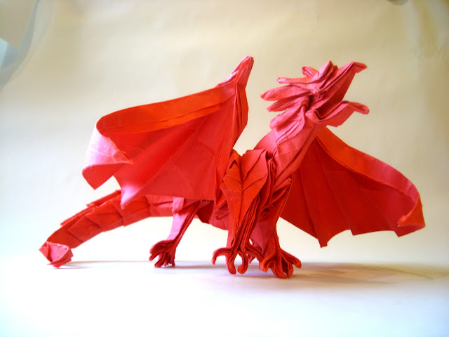 Amazing dragon 3d origami