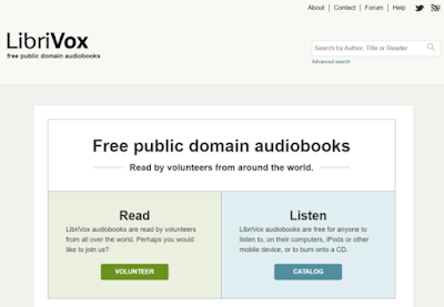 Situs download ebook gratis yang legal selanjutnya adalah Librivox