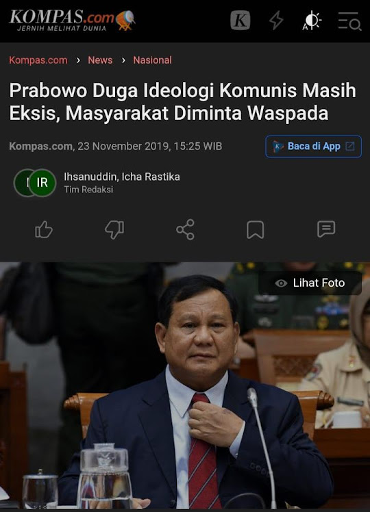 Presiden Terpilih RI Prabowo Subianto memuji kepemimpinan Presiden China Xi Jinping saat b Prabowo, Dulu Anti Komunis, Kini Pro Komunis