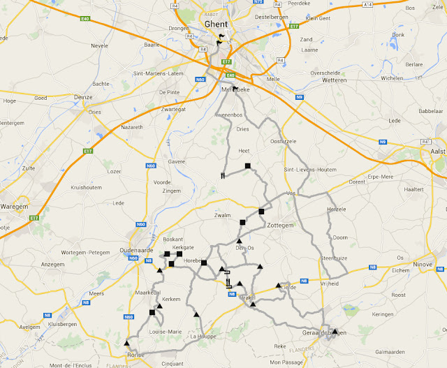 Omloop Het Niewuwsblad route map