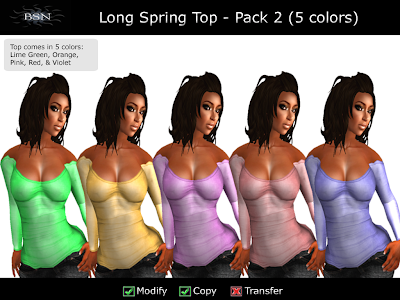 BSN Long Spring Top - Pack 2 (5 colors)