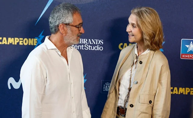 Infanta Elena attended the premiere of the film Campeonex at Kinepolis Cinema in Madrid. Javier Fesser