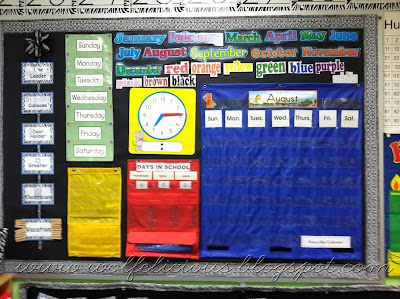 photo of calendar bulletin board