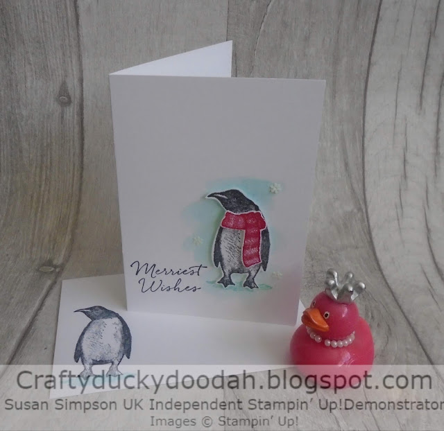 Craftyduckydoodah, Playful Penguins, Watercolour Background, Christmas 2019, Stampin' Up! Susan Simpson UK Independent Stampin' Up! Demonstrator, Supplies available 24/7 from my online store, 