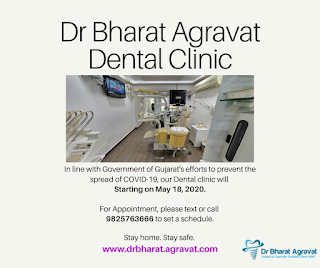 Dr Bharat Agravat Dentist Dental Clinic Open During lockdown Covid 19 in Ahmedabad Gujarat India